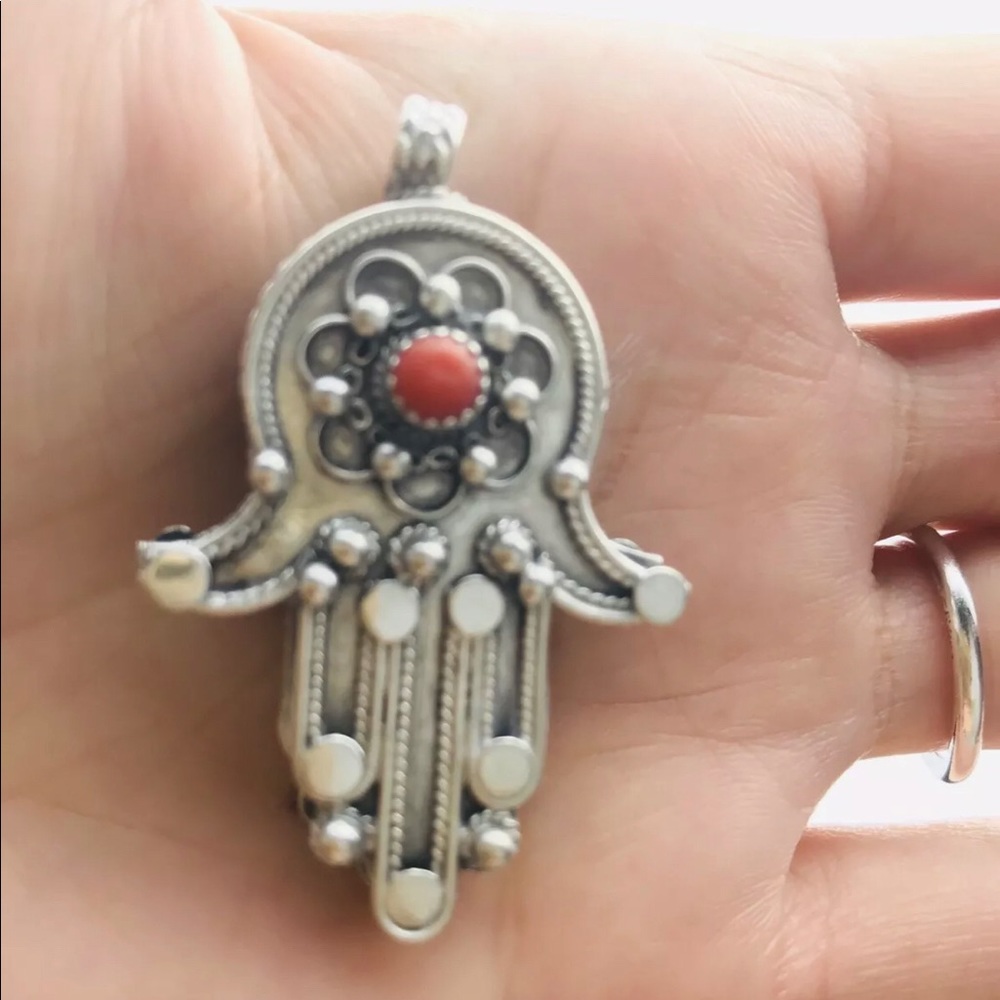 Antique Vintage 1of a Kind HAMSA Pendant Necklace